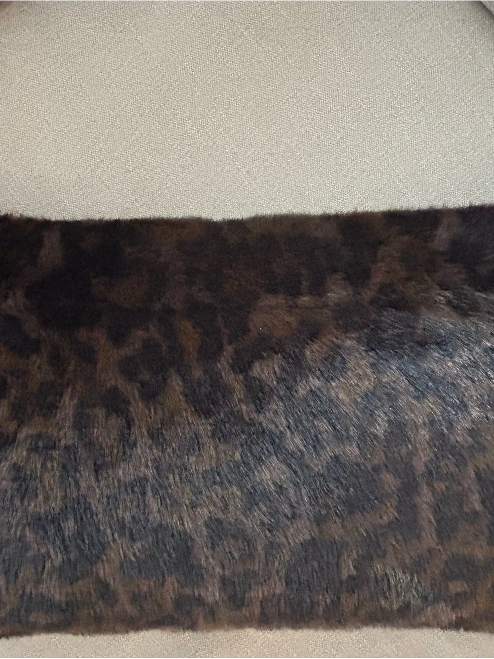 “New” Rachel Zoe Faux Fur Leopard Brown Accent Pillow